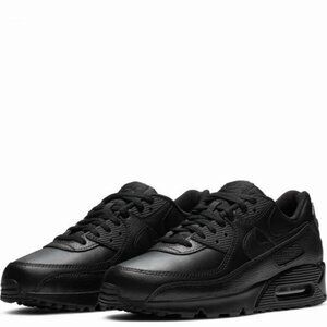 Nike Air Max 90 Leather Triple Black CZ5594-001 Size 9 NBY